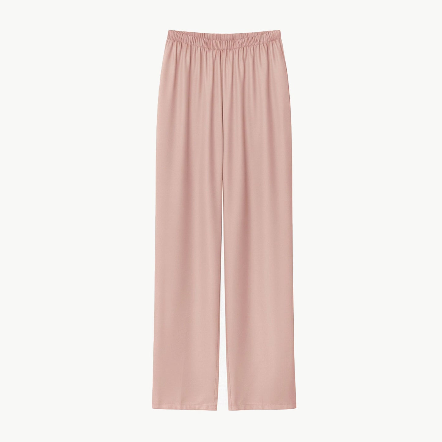 Lange Pyjamahose Damen aus Bambus Lyocell Puder