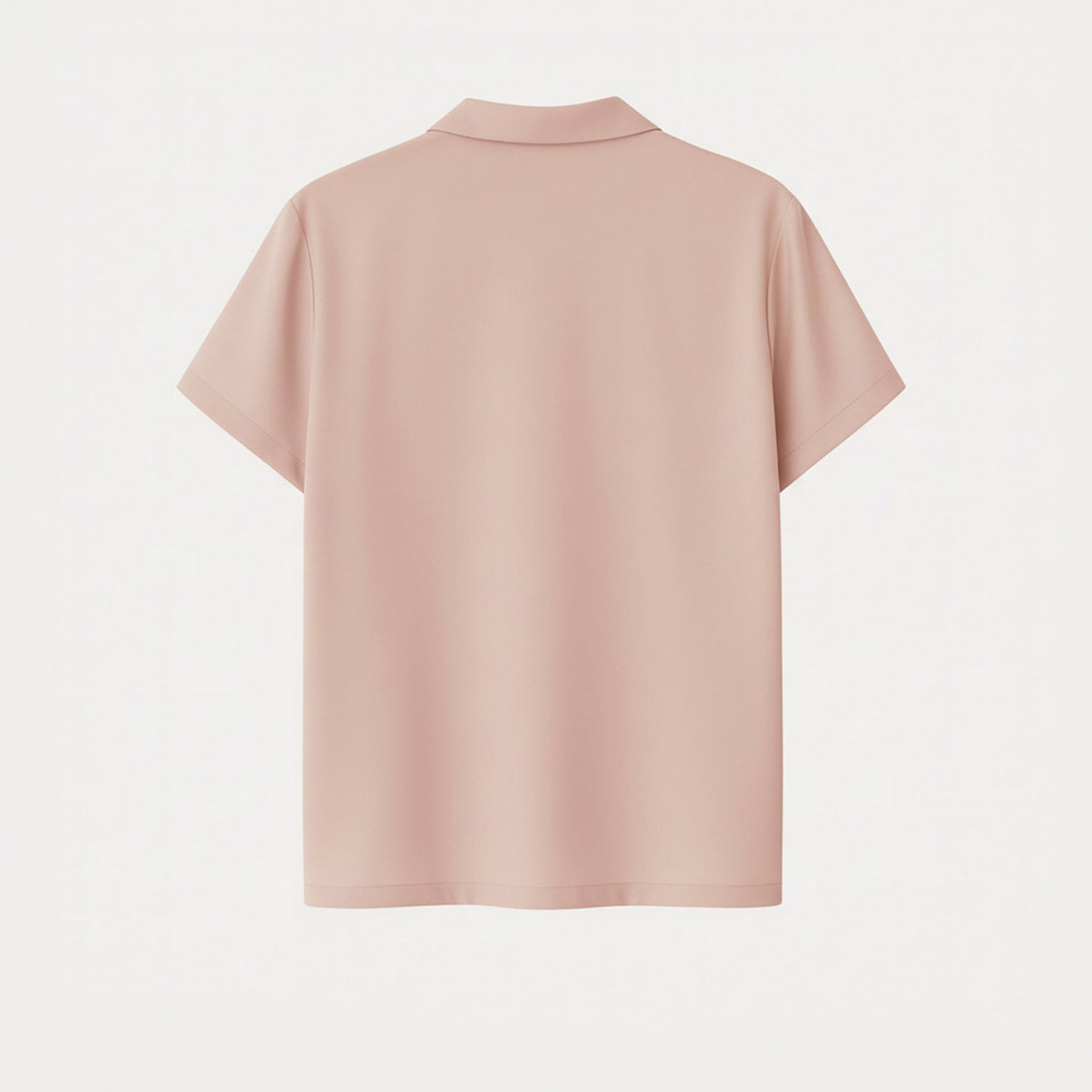 Kurzarm Pyjama-Oberteil Damen aus Bambus Lyocell Puder