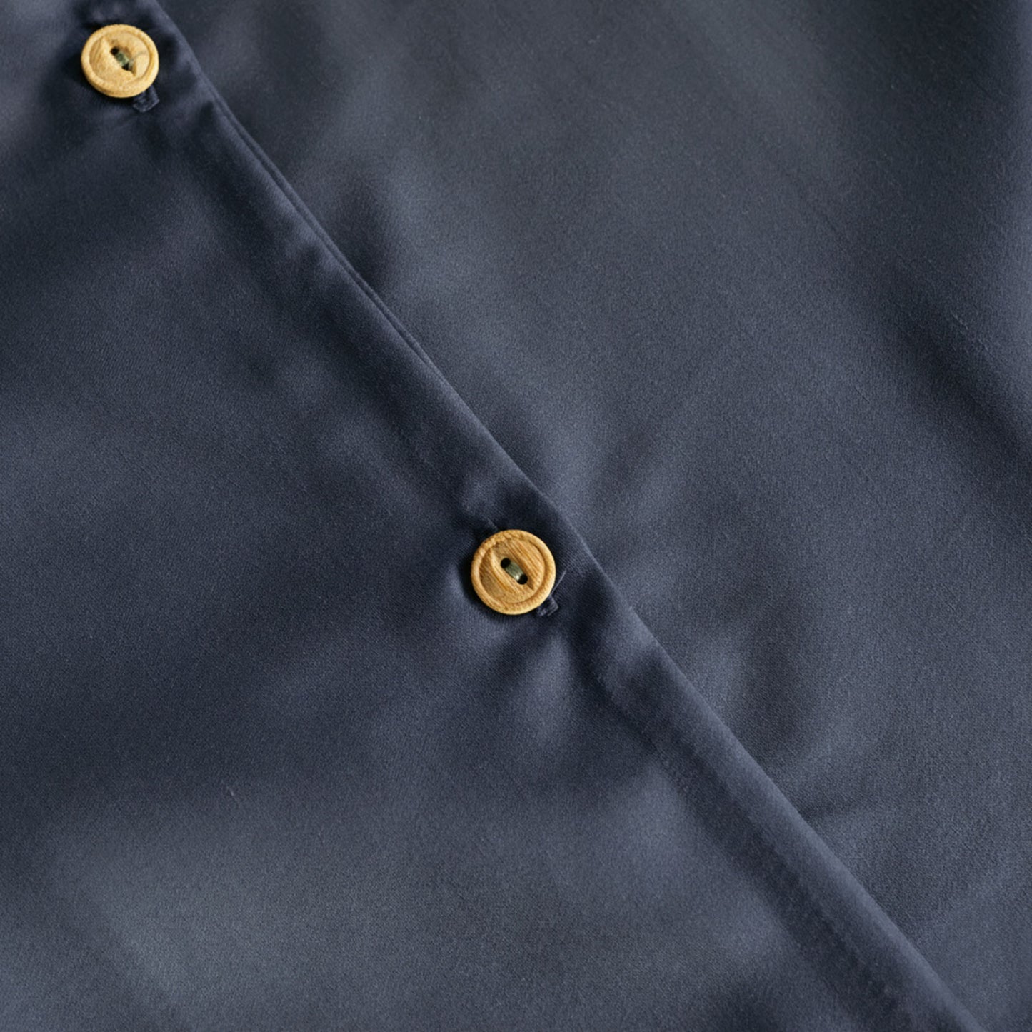 Langarm Pyjama-Oberteil Damen aus Bambus Lyocell Dunkelblau