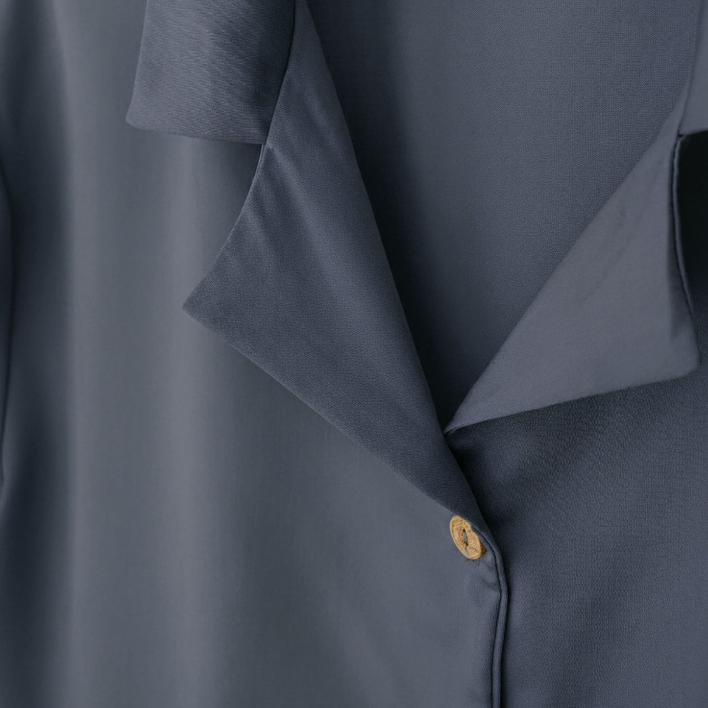 Langarm Pyjama-Oberteil Damen aus Bambus Lyocell Dunkelblau