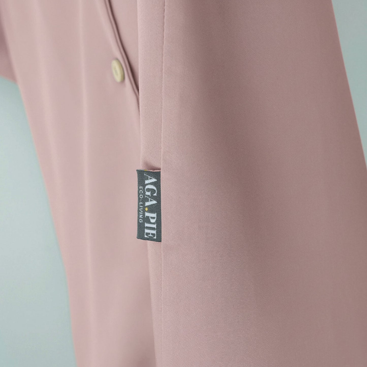 Langarm Pyjama-Oberteil Damen aus Bambus Lyocell Puder