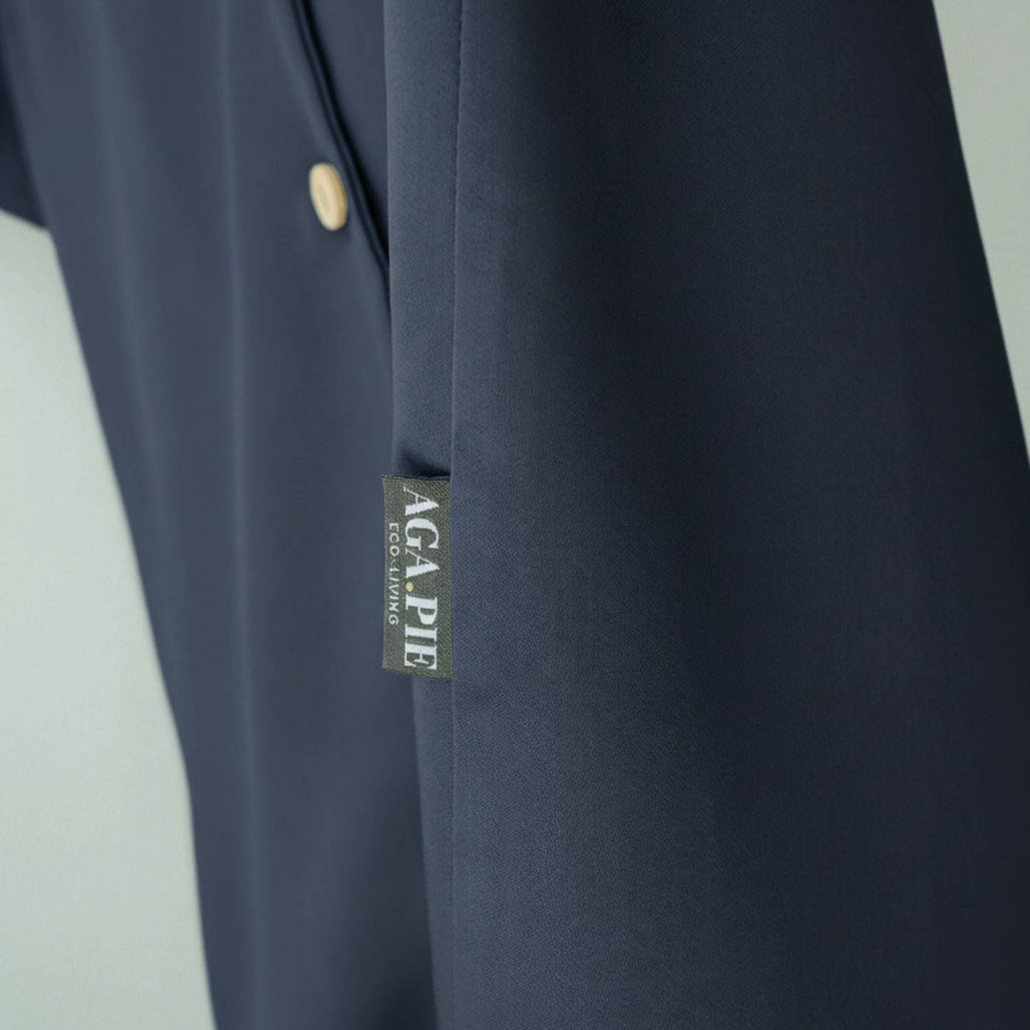 Langarm Pyjama-Oberteil Damen aus Bambus Lyocell Dunkelblau