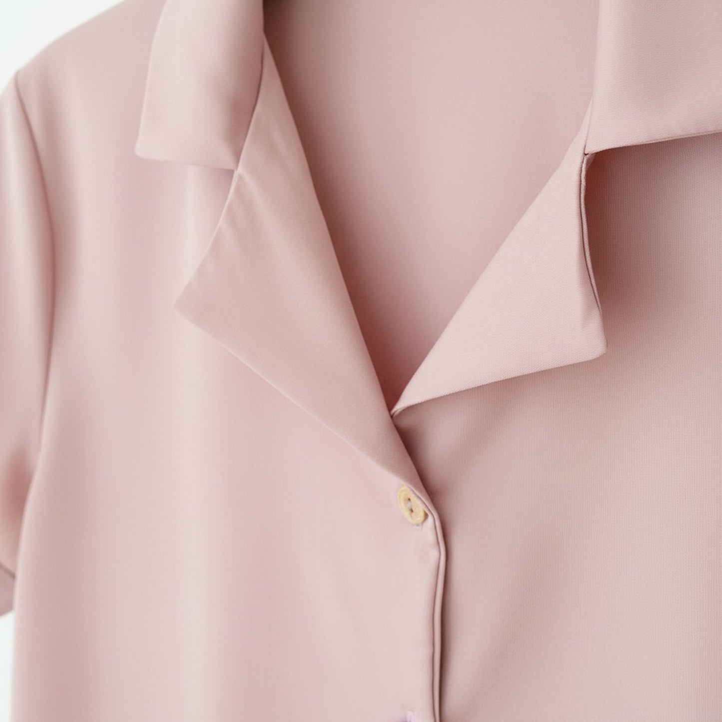 Langarm Pyjama-Oberteil Damen aus Bambus Lyocell Puder