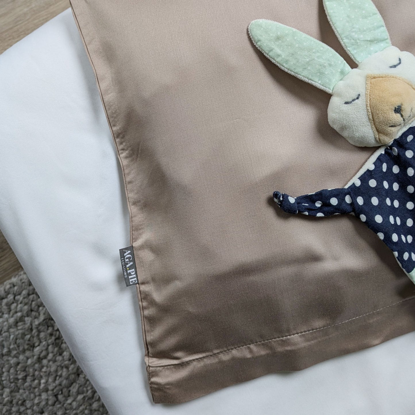 Bambus Lyocell Bettwäsche-Set für Kinder Beige 100x135 / 60x40