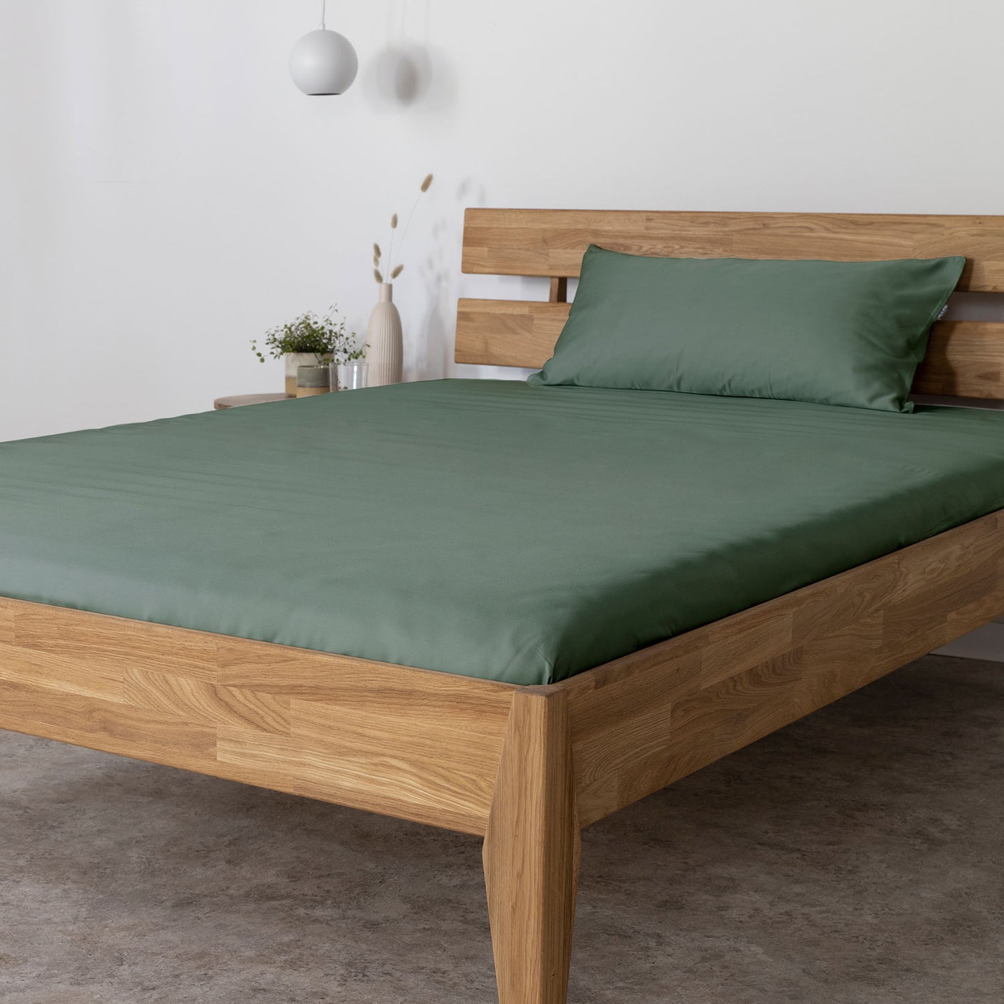 Bambus Lyocell Spannbettlaken Dunkelgrün 100x200
