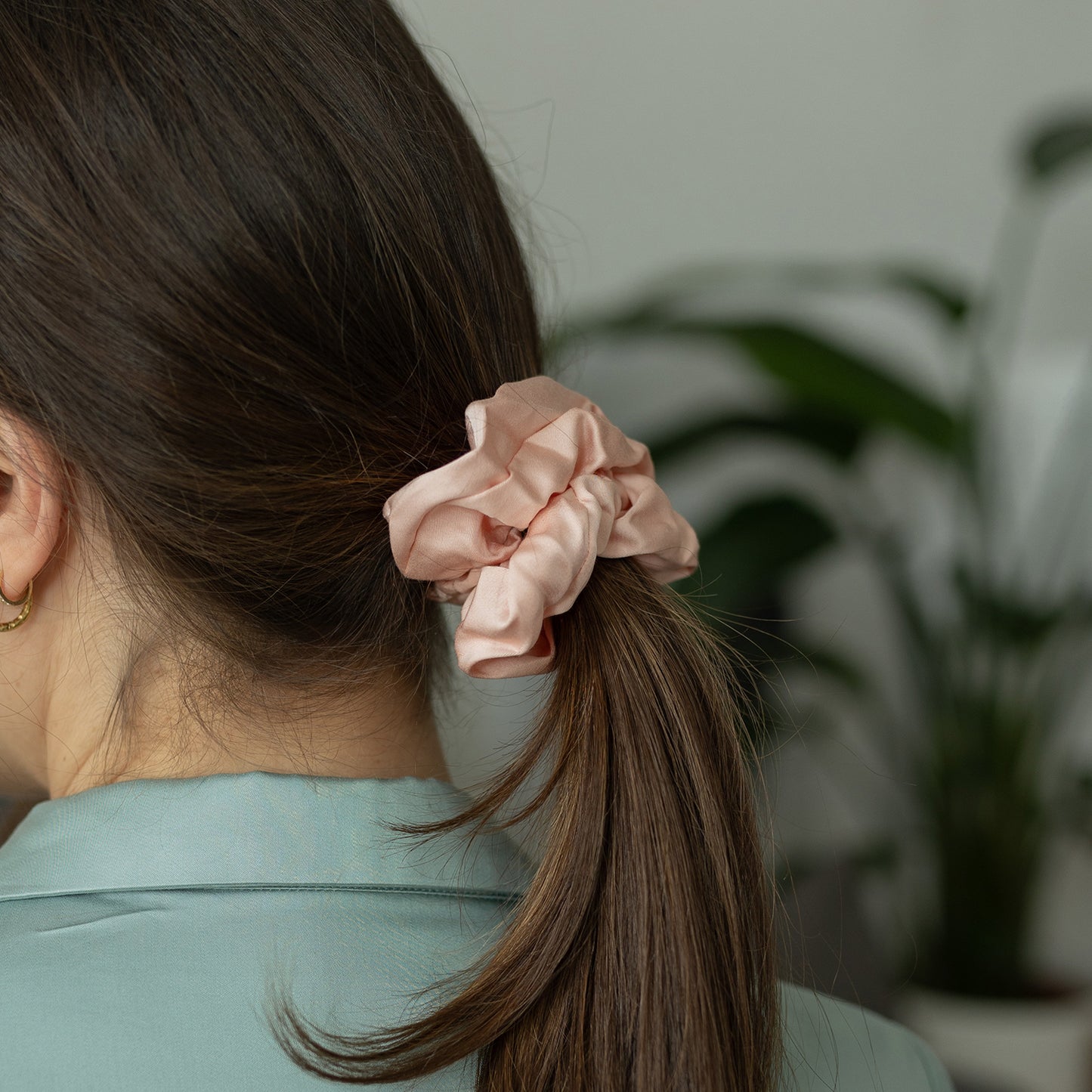 Bambus Lyocell Scrunchie-Set in Puder