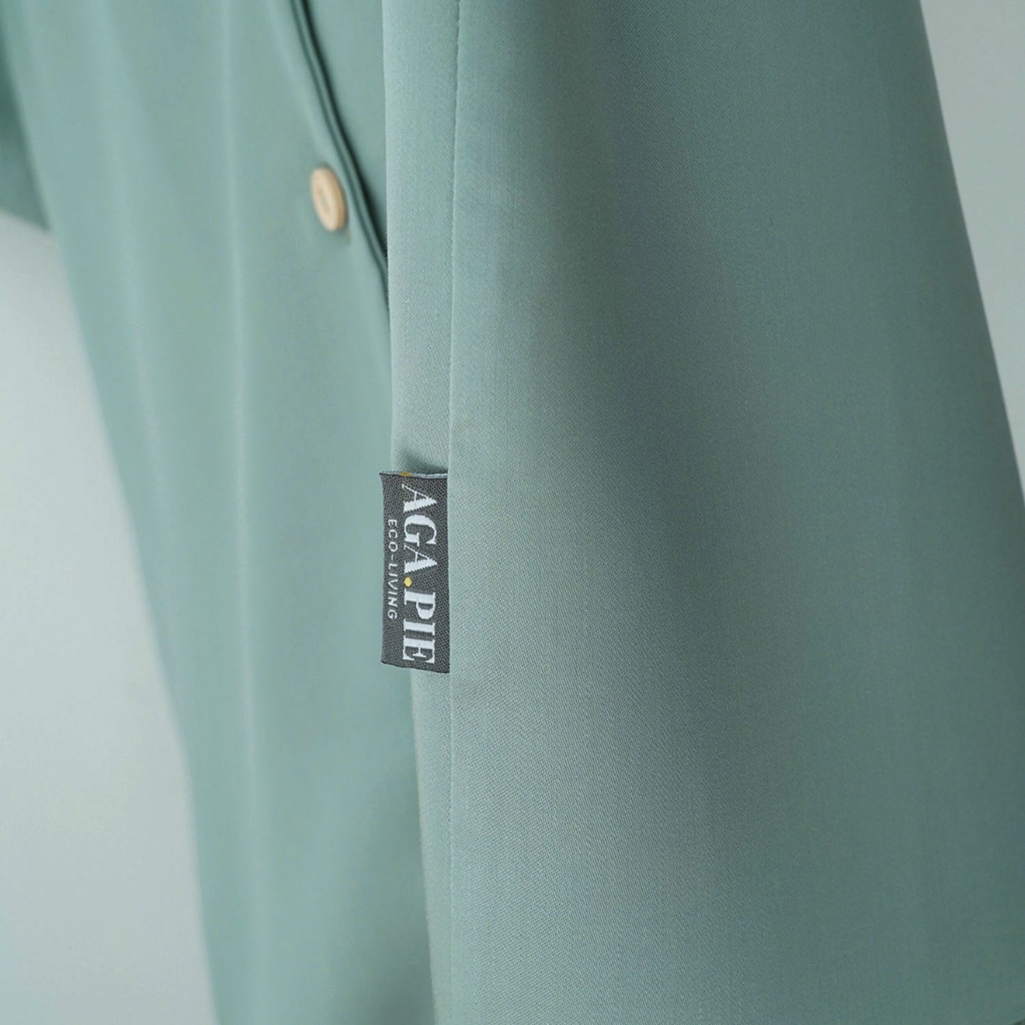 Kurzarm Pyjama-Oberteil Damen aus Bambus Lyocell Salbei
