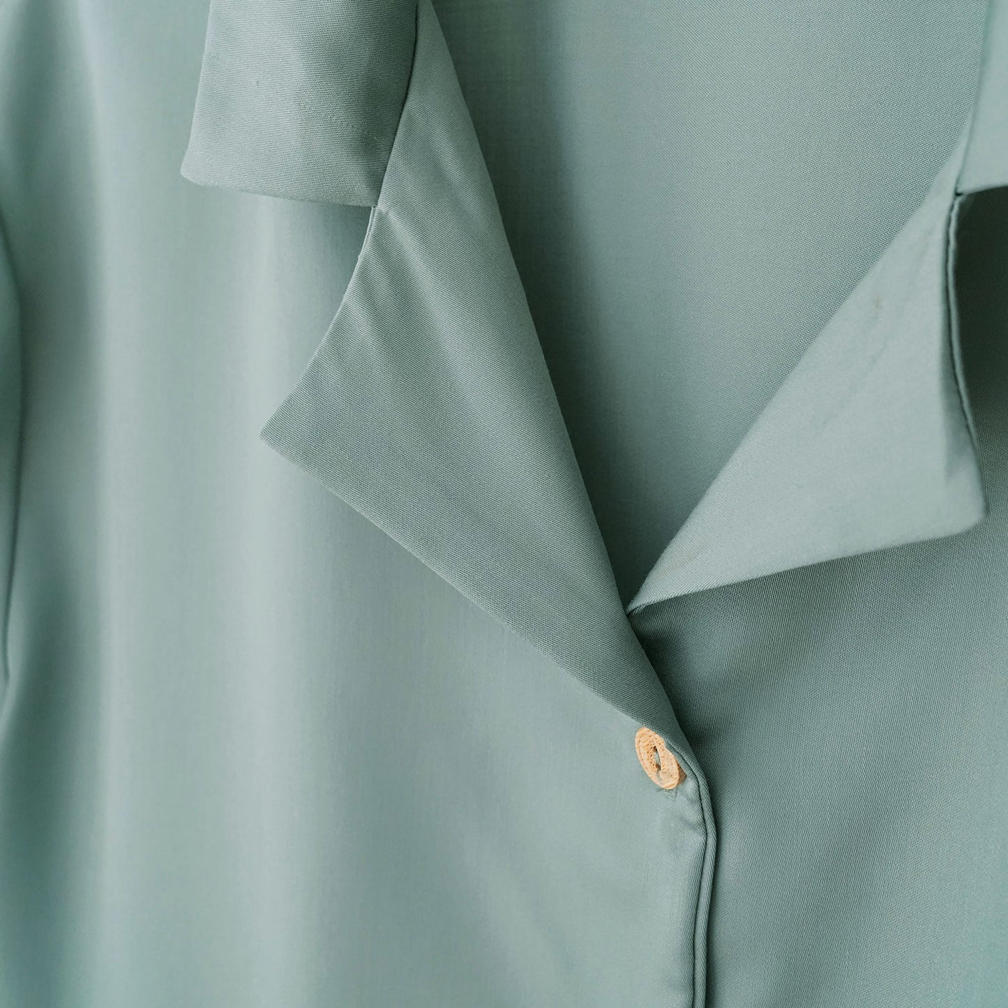 Kurzarm Pyjama-Oberteil Damen aus Bambus Lyocell Salbei