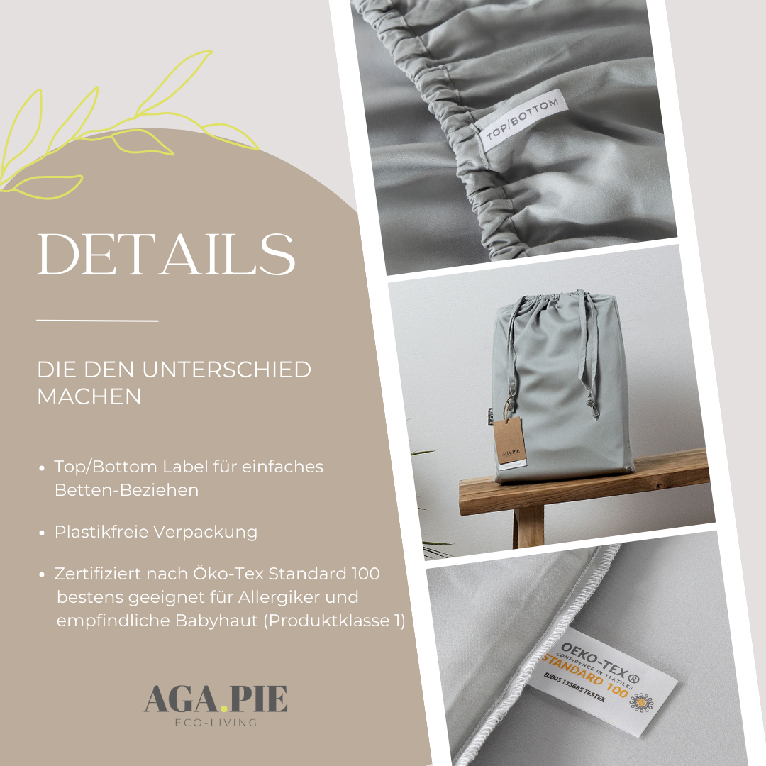 Bambus Lyocell Spannbettlaken für Kinder Puder 70x140
