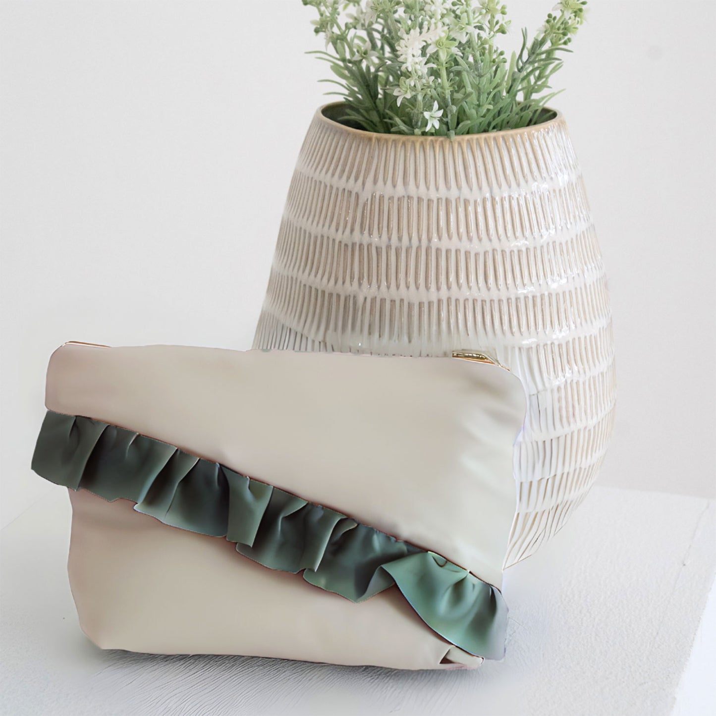 Bambus Lyocell Kosmetiktasche Creme