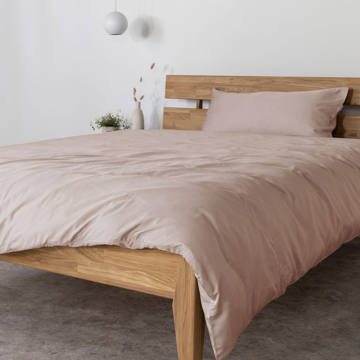 Bambus Lyocell Bettwäsche-Set Beige 135x200 / 80x40