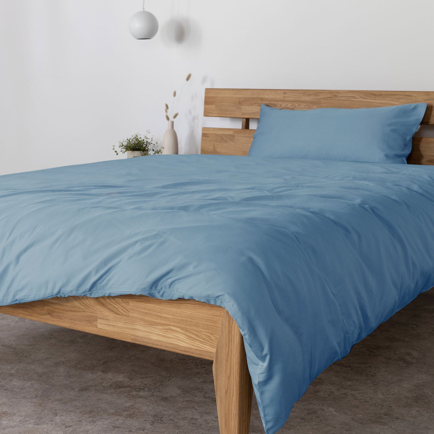 Bambus Lyocell Bettwäsche-Set Blau 135x200 / 80x40