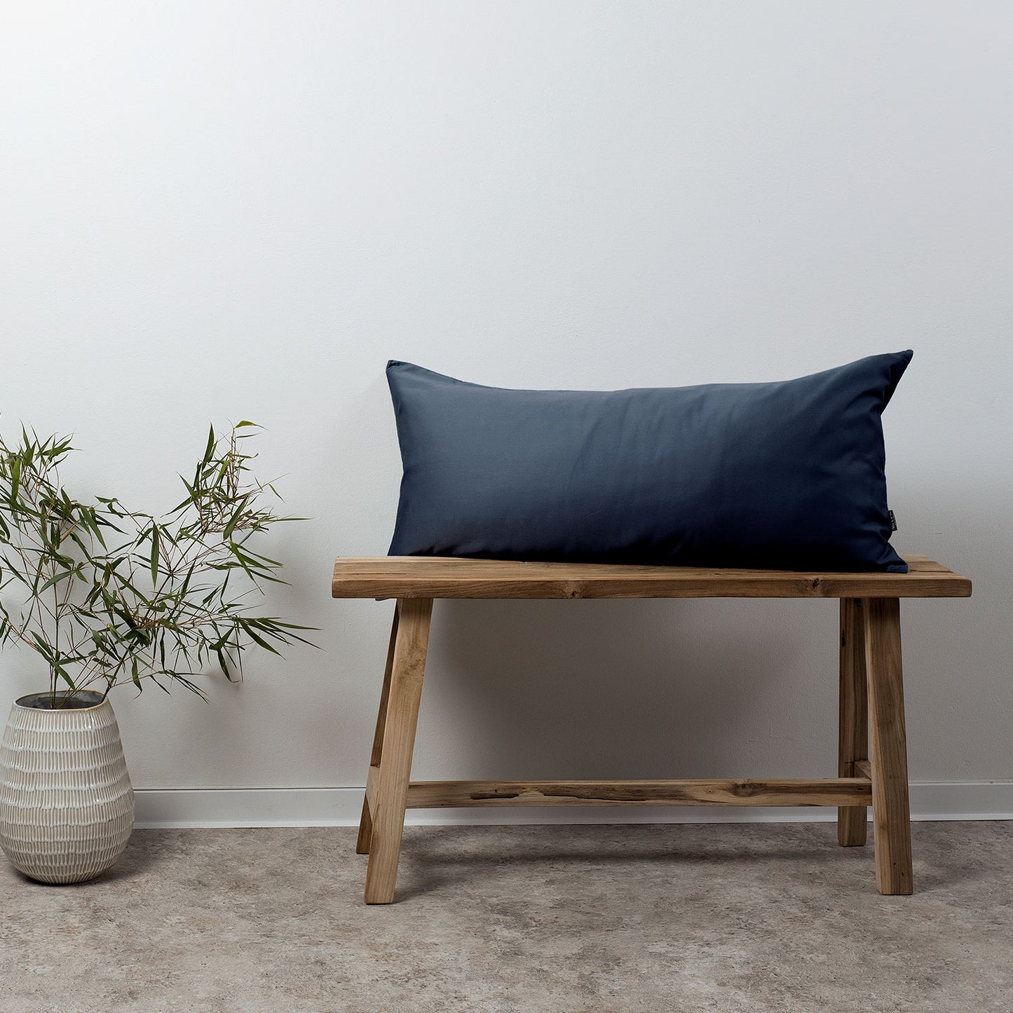 Bambus Lyocell Bettwäsche-Set Dunkelblau 155x220 / 80x40