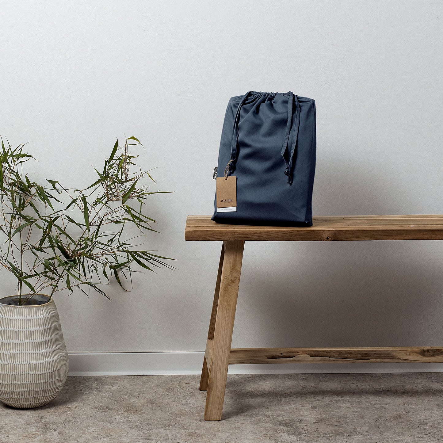 Bambus Lyocell Bettwäsche-Set Dunkelblau 155x220 / 80x40