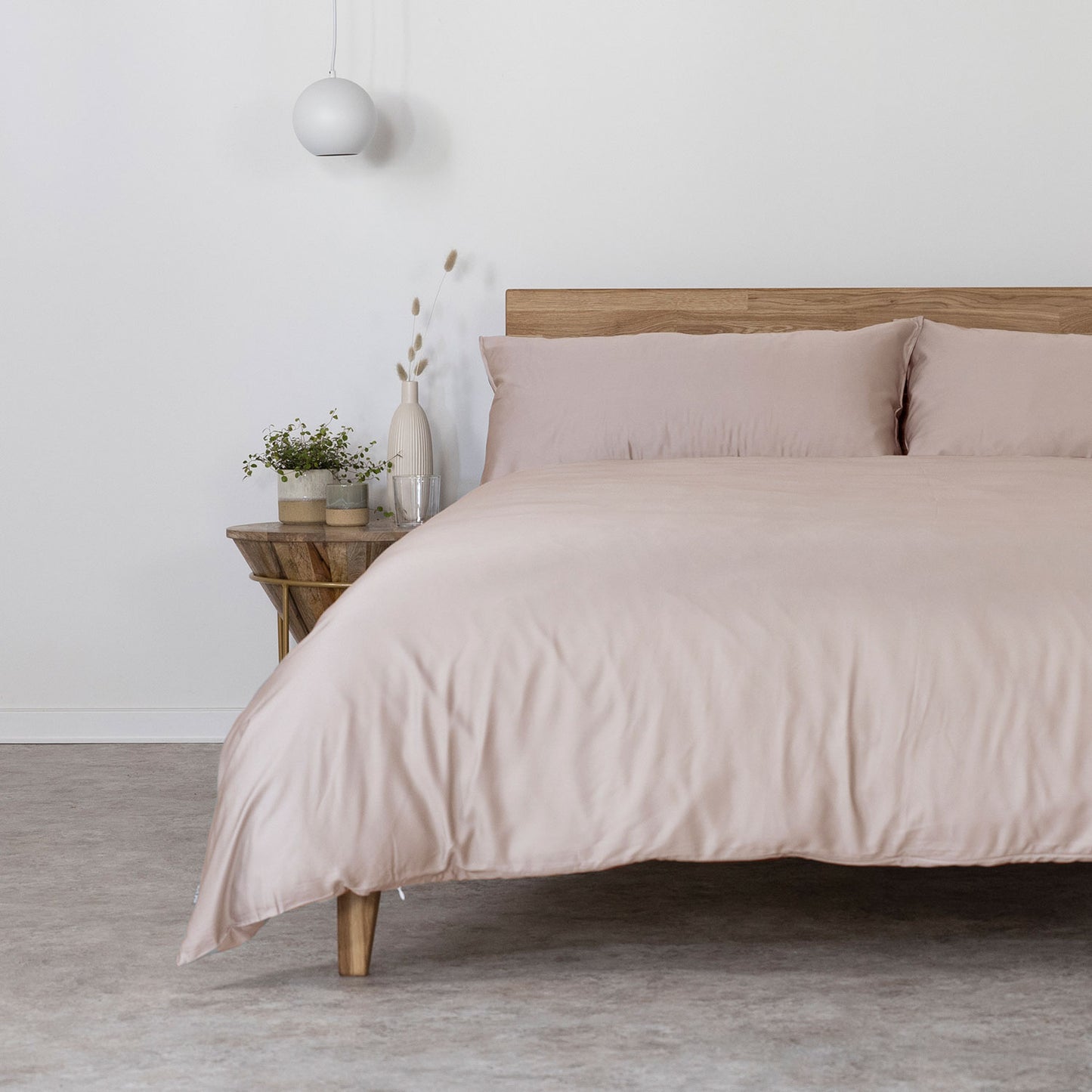 Bambus Lyocell Kopfkissenbezug Beige 80x40