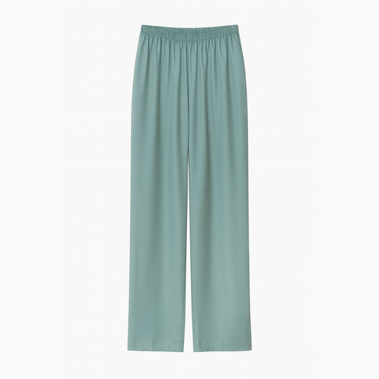 Lange Pyjamahose Damen aus Bambus Lyocell Salbei