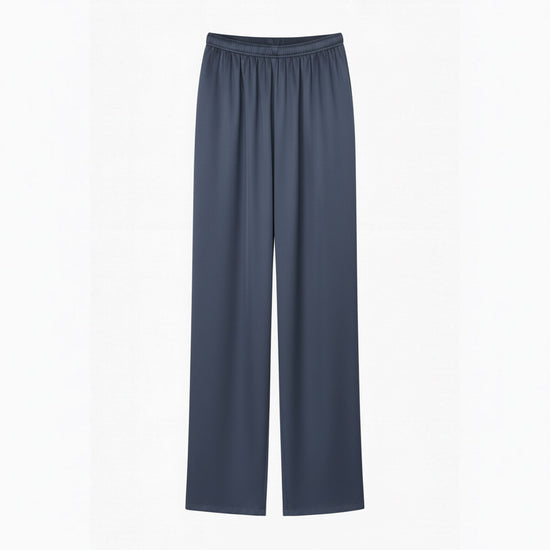 Lange Pyjamahose Damen aus Bambus Lyocell Dunkelblau