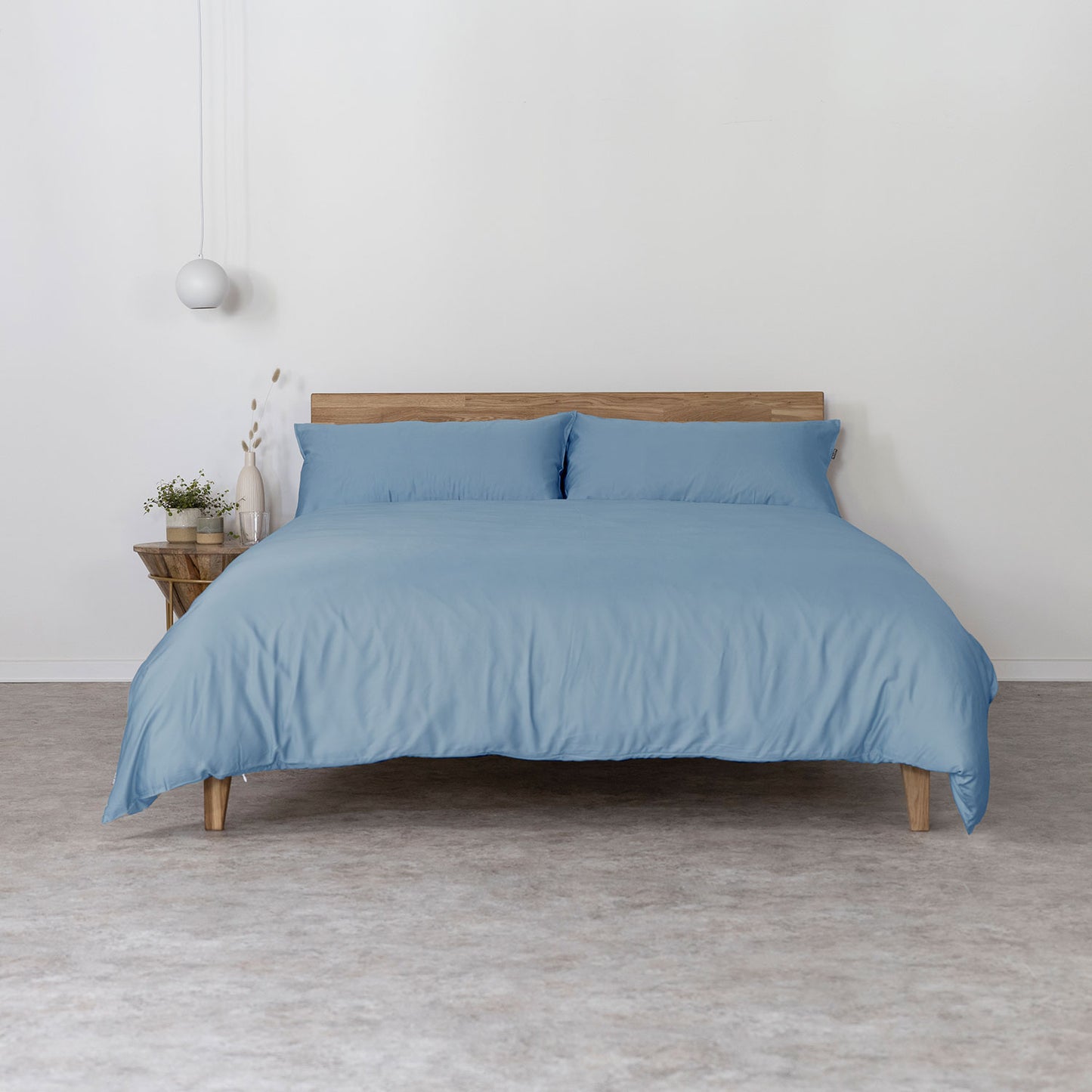 Bambus Lyocell Bettwäsche-Set Blau 240x220 / 60x40 (2 Stk)