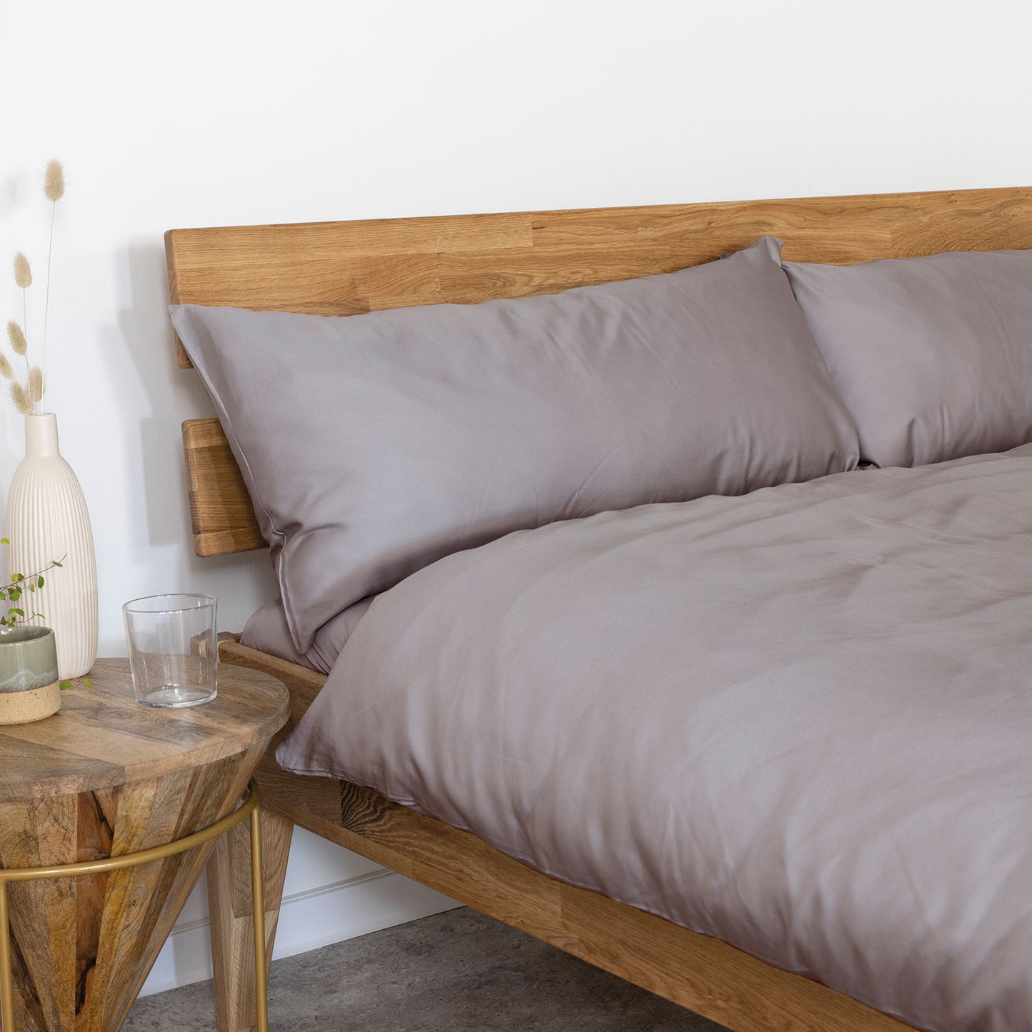 Bambus Lyocell Kopfkissenbezug Chocolate Grey 50x30