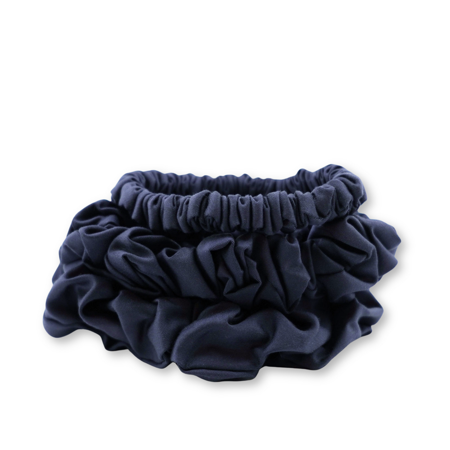 Bambus Lyocell Scrunchie-Set in Dunkelblau