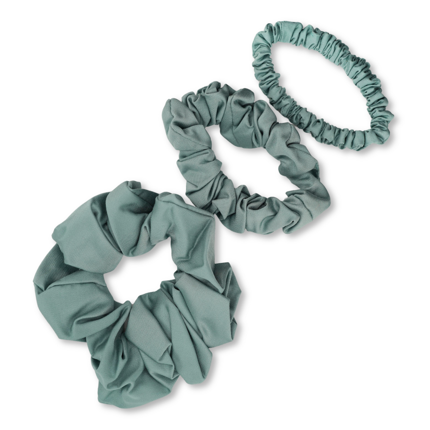 Bambus Lyocell Scrunchie-Set in Salbei