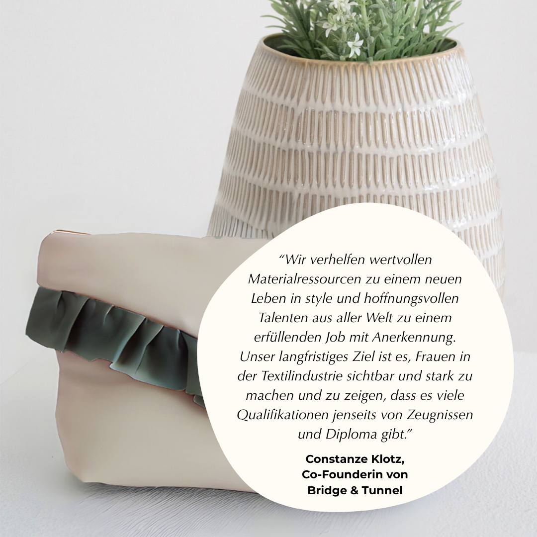 Bambus Lyocell Kosmetiktasche Creme