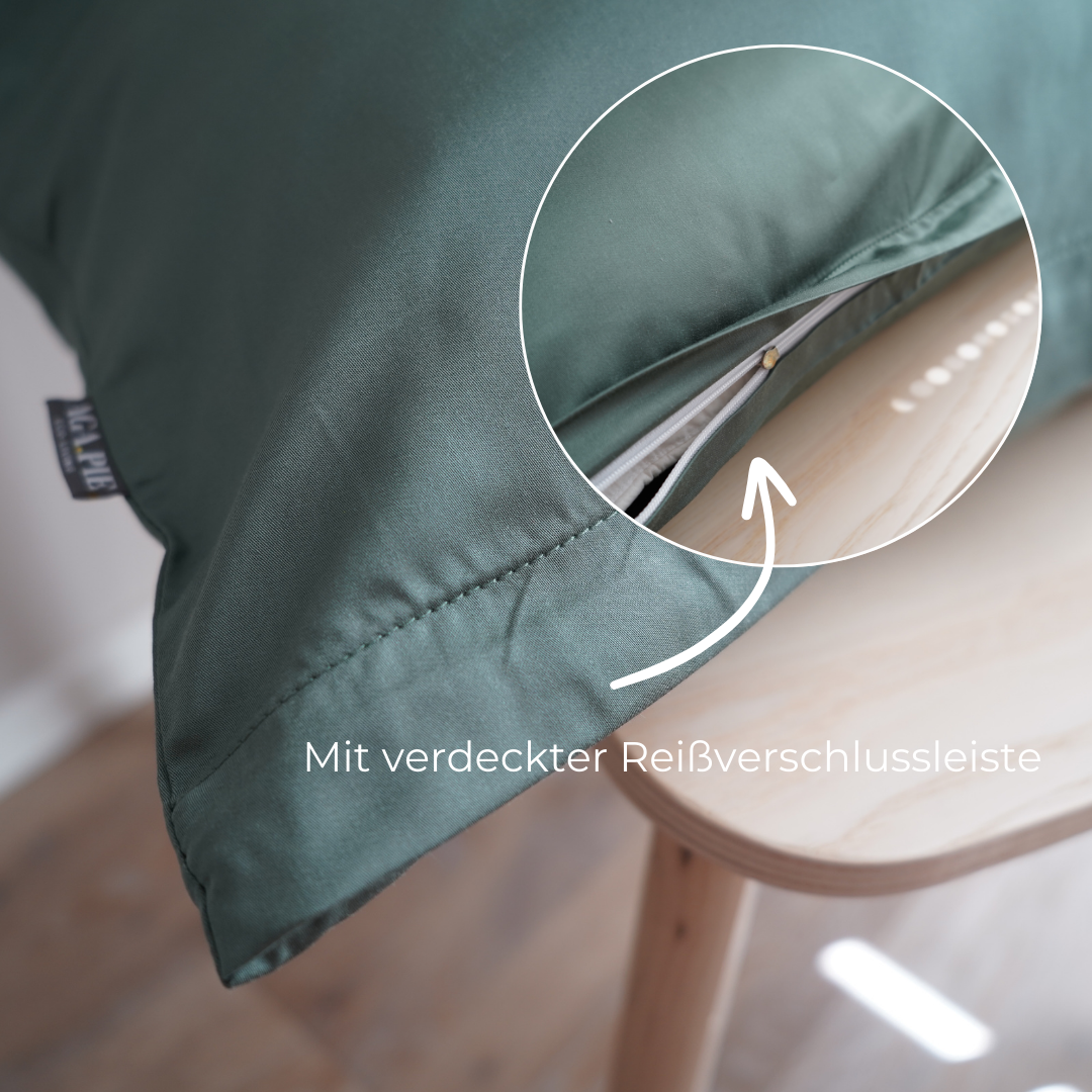 Bambus Lyocell Bettwäsche-Set Puder 240x220 / 60x40 (2 Stk)