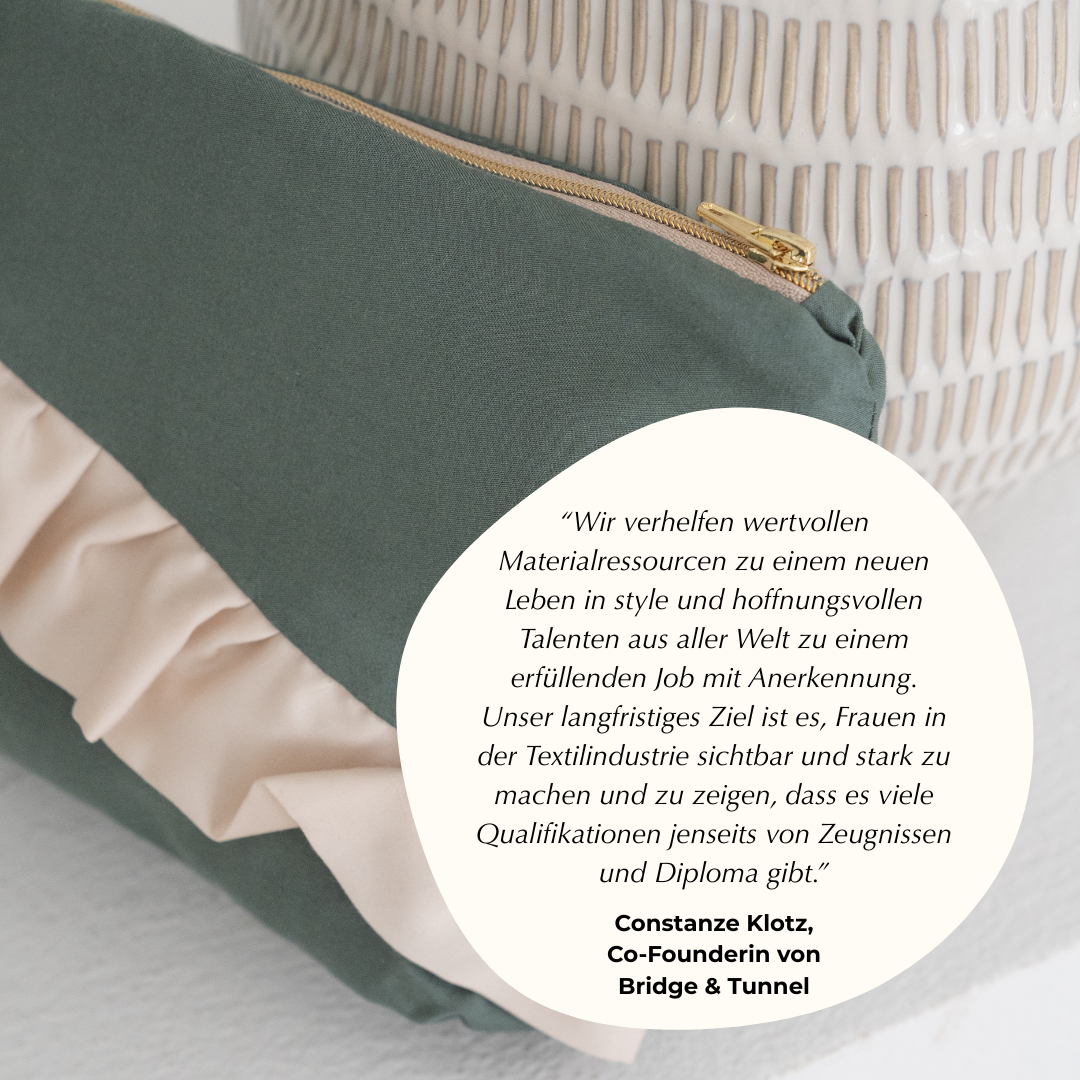 Bambus Lyocell Kosmetiktasche Dunkelgrün
