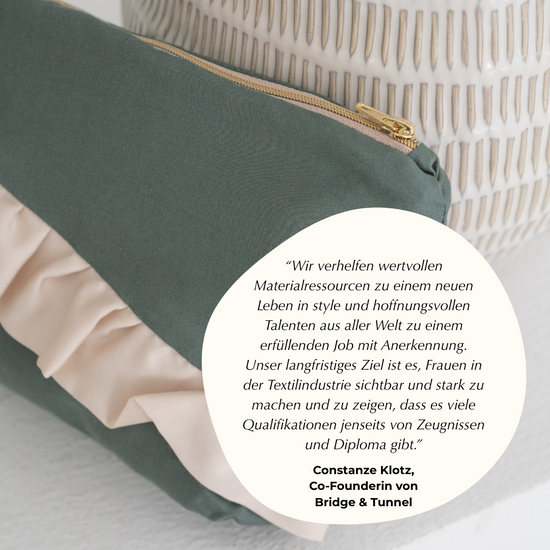 Bambus Lyocell Kosmetiktasche Dunkelgrün