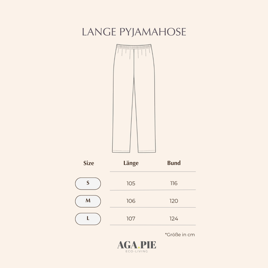 Lange Pyjamahose Damen aus Bambus Lyocell Salbei